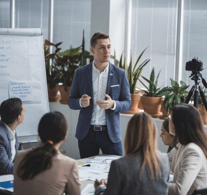 Practitioner presenting