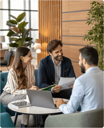 Accounting team collaborating